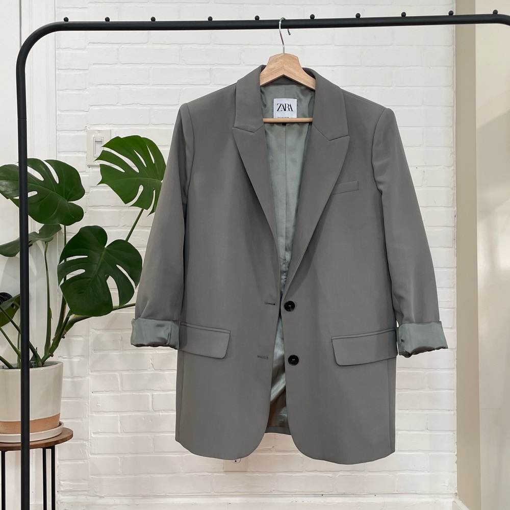 Zara green/grey Blazer